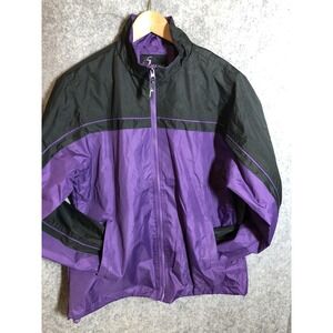 I6 Apparel Jacket Womens Medium Purple Water Resistant Full Zip Windbreaker